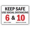 Signmission Public, Keep Safe Use Social Distancing, 7in X 5in, 7" W, 5" H, Keep Safe Use Social Distancing OS-NS-D-57-25523 - alternate 1